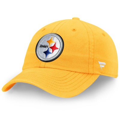 Men's Pittsburgh Steelers NFL Pro Line by Fanatics Branded Gold Team Fundamental Adjustable Hat 2855893